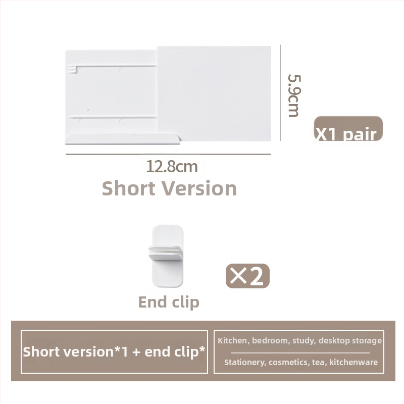 Plastikust köögikasti organiseerija teleskoopilise jaoturiga, jaapani stiil, seina imemisega paigaldus, 1 kiht, Mai Qi kaubamärk