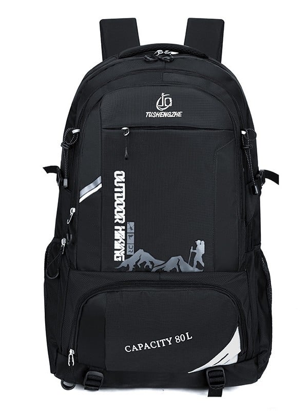 Rucsac de drumeție pentru bărbați, 56–75L, din Oxford, panou spate ergonomic, compatibil cu laptop de 15 inch, stil street pentru călătorii de recreere