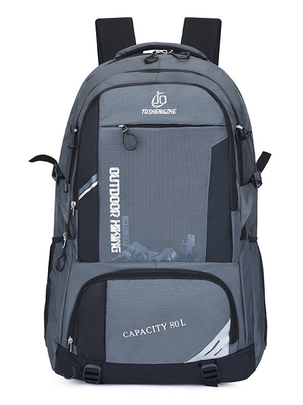 Rucsac de drumeție pentru bărbați, 56–75L, din Oxford, panou spate ergonomic, compatibil cu laptop de 15 inch, stil street pentru călătorii de recreere