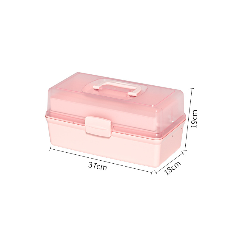 Cutie de unelte pentru artă cu 3 niveluri – cutie de depozitare pentru birou, PP plastic, 2L capacitate, imprimare logo, set de 6 bucăți