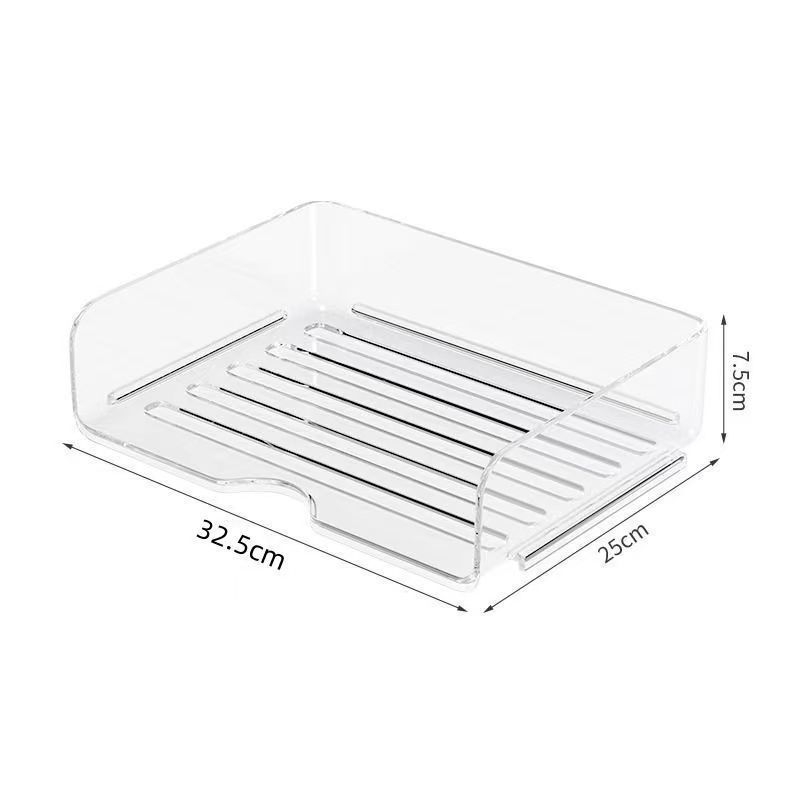Cutie organizator de birou, stivuibilă, pentru documente A4, material PET, capacitate 12 L