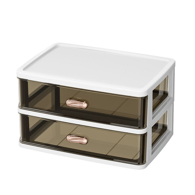 Cutie de depozitare pentru birou cu sertar W860 – Organizator din plastic, stackabil, pentru papetărie și cosmetice (Model: W860; Material: Plastic; Utilizare: birou/dormitor/baie)