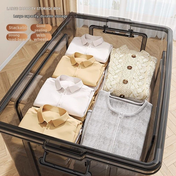 Prozirna kutija za skladištenje, velike kapacitete, polipropilen, prijenosna, za odjeću, igračke i deke
