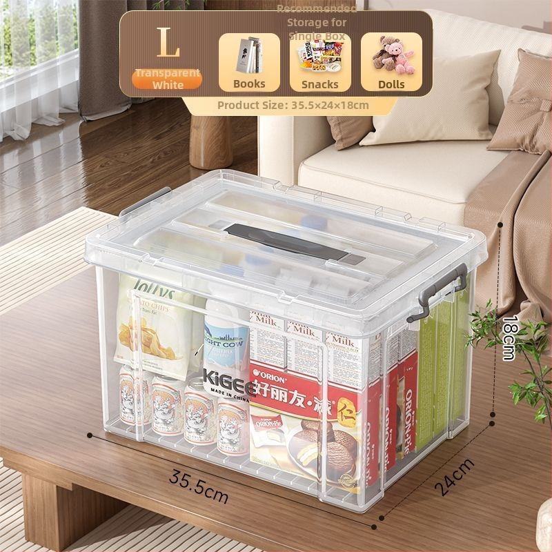 Prozirna kutija za skladištenje, velike kapacitete, polipropilen, prijenosna, za odjeću, igračke i deke