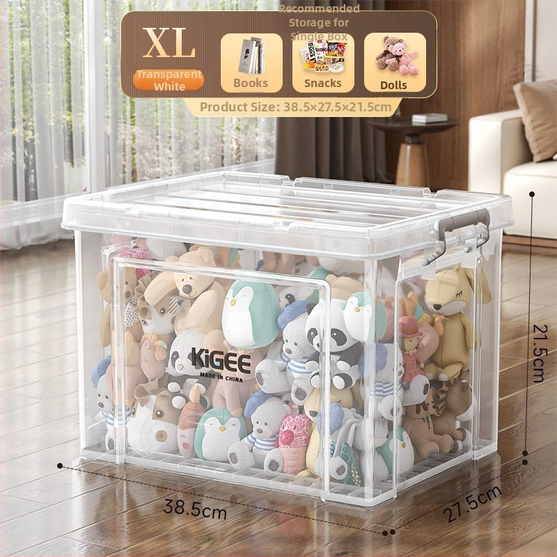 Prozirna kutija za skladištenje, velike kapacitete, polipropilen, prijenosna, za odjeću, igračke i deke