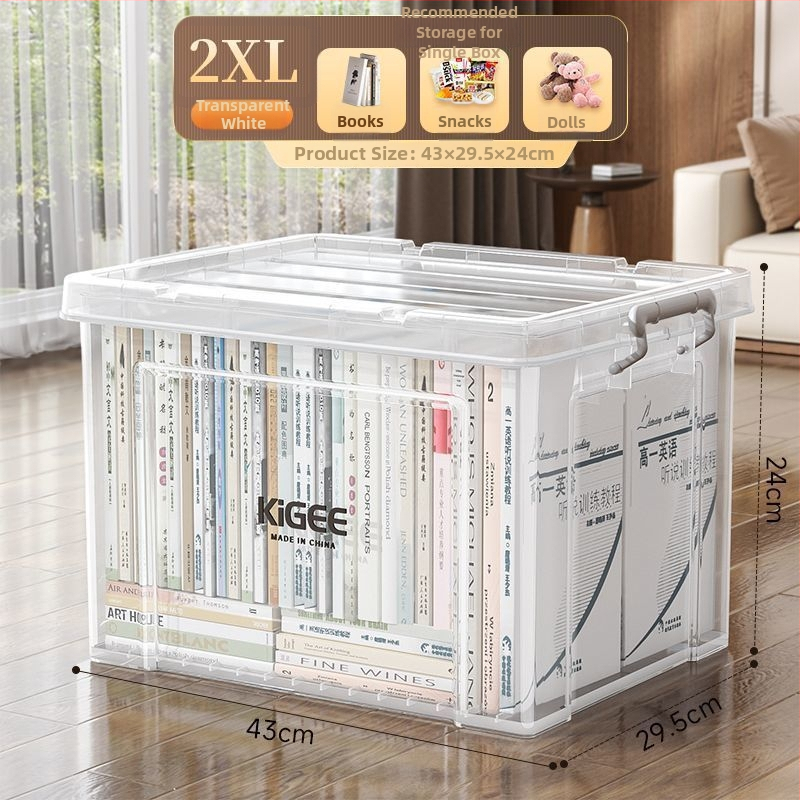 Prozirna kutija za skladištenje, velike kapacitete, polipropilen, prijenosna, za odjeću, igračke i deke