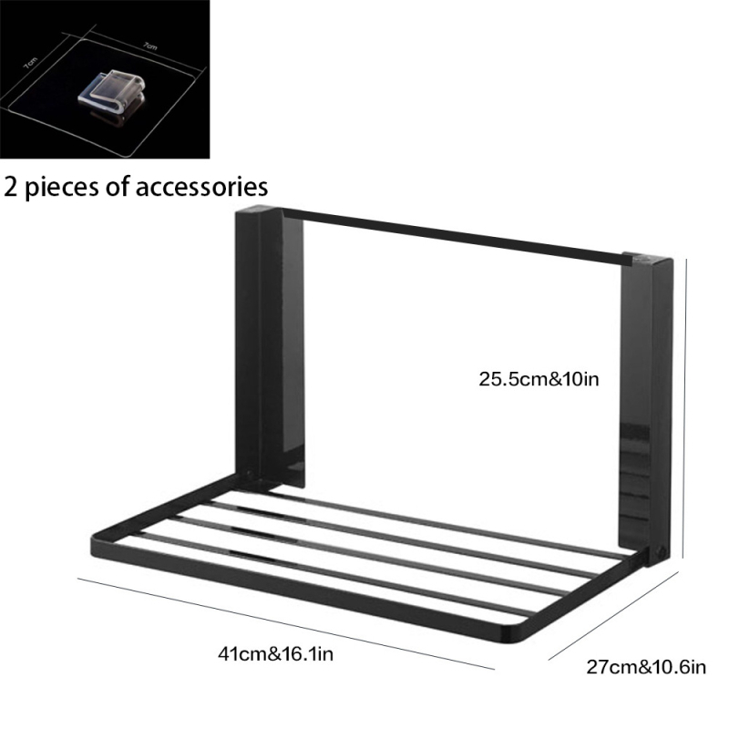 Magnetinis sulankstomas sieninis laikiklis skalbimo mašinai ir šaldytuvui, be įrengimo, iš geležies, 1 lentyna, modernus minimalistinis stilius, tinka vonios kambariui ir skalbimo zonai