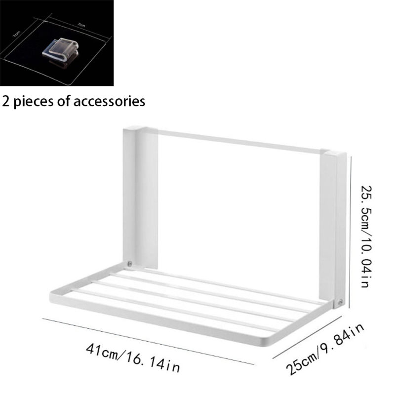 Magnetinis sulankstomas sieninis laikiklis skalbimo mašinai ir šaldytuvui, be įrengimo, iš geležies, 1 lentyna, modernus minimalistinis stilius, tinka vonios kambariui ir skalbimo zonai