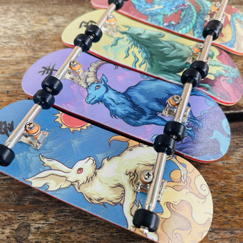 Скейтборд ALF, дървен, двойна люлееща платформа, Alf-zodiac колекция