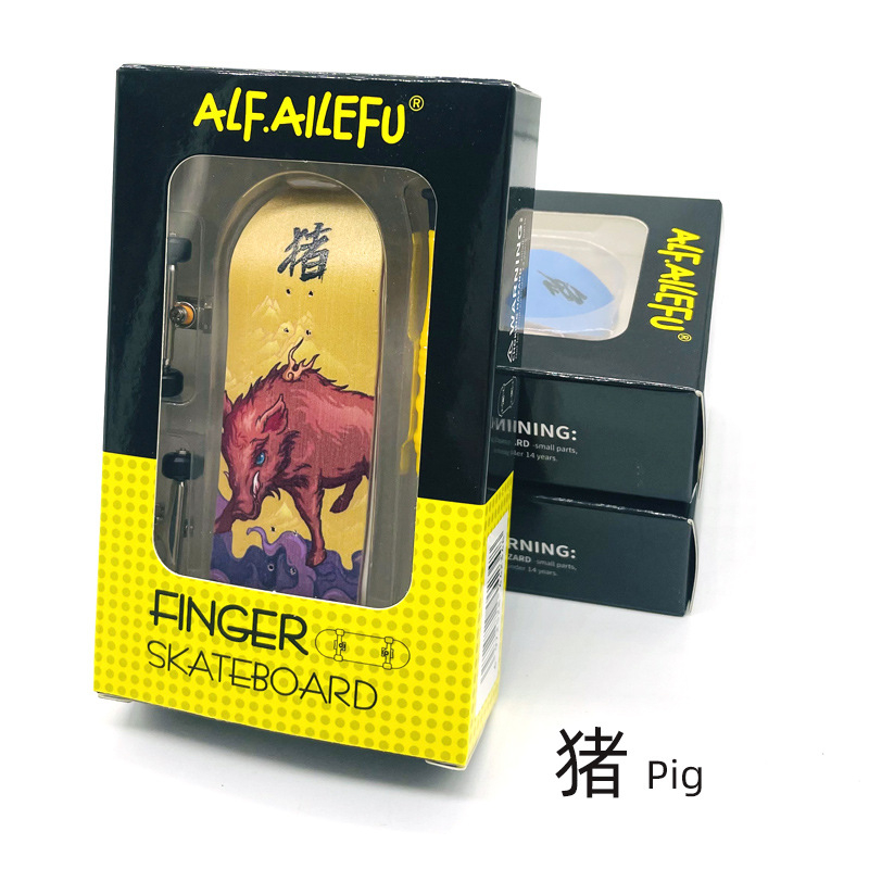 Скейтборд ALF, дървен, двойна люлееща платформа, Alf-zodiac колекция