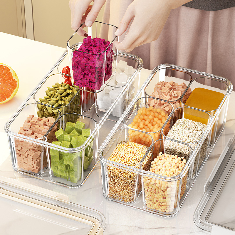 Prieskonių laikymo dėžutė, atspari drėgmei ir uždarinta, maisto kokybės, kvadratinė forma, talpa 2,1–3 L