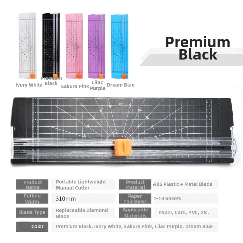 Tăietor de hârtie A4, manual, corp din plastic, model 810 bidirecțional