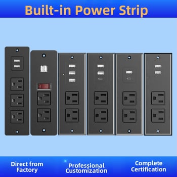 Įmontuojama baldų USB maitinimo lizda, daugiafunkcinė, ETL sertifikuota, 1500W, Gio