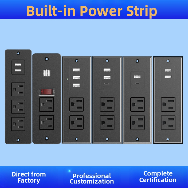 Įmontuojama baldų USB maitinimo lizda, daugiafunkcinė, ETL sertifikuota, 1500W, Gio