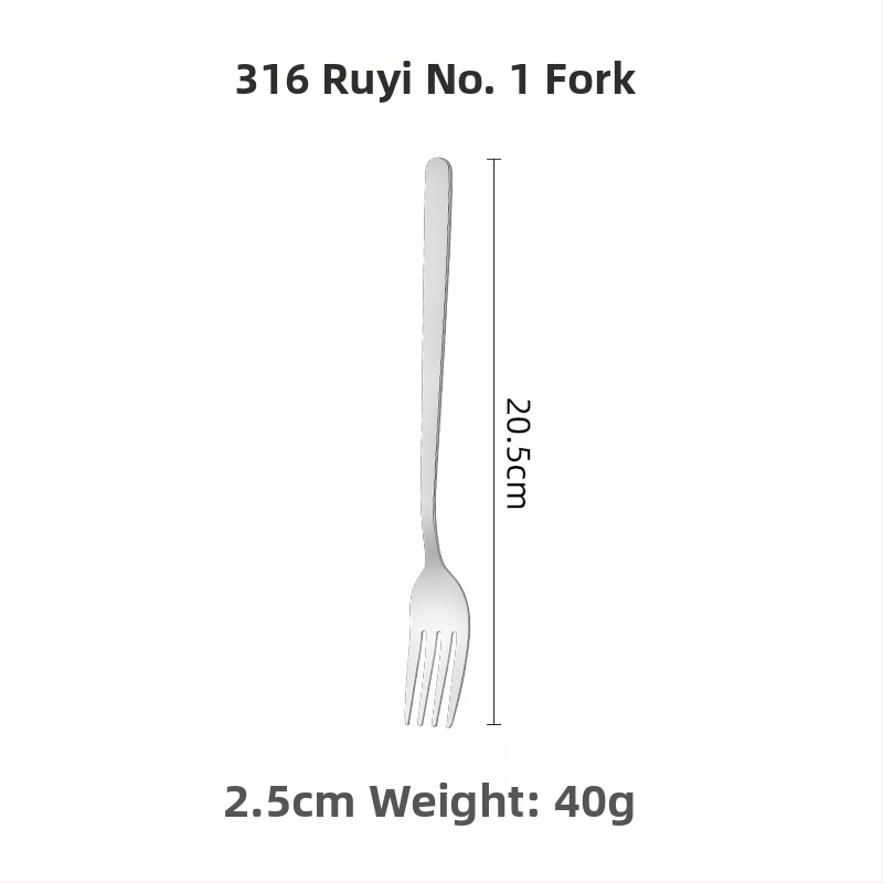 316 nerūdijančio plieno šaukštelio ir šakutės rinkinys, korėjiečio stiliaus, veidrodinis poliravimas, šiuolaikinis minimalistinis dizainas