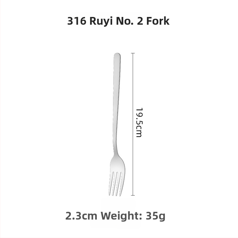 316 nerūdijančio plieno šaukštelio ir šakutės rinkinys, korėjiečio stiliaus, veidrodinis poliravimas, šiuolaikinis minimalistinis dizainas
