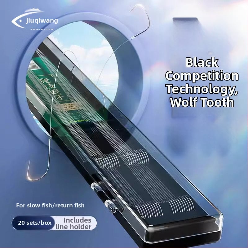 Zivsaimniecības makšķerēšanas komplekts: Wolf Fang dubultie āķi bez asīm, pret savērpšanos, iepriekš sasaistīti šaranam