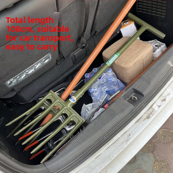 Manuaalne terasest kahvel-greider sügavaks mullaharimiseks, mangaanteras, põllumajandus