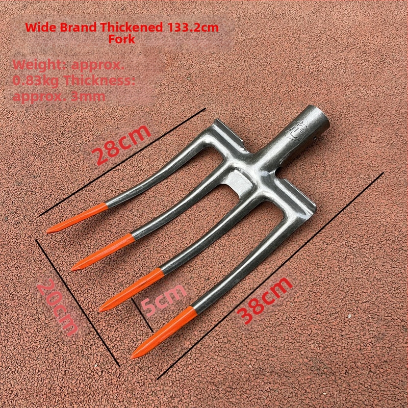 Manuaalne terasest kahvel-greider sügavaks mullaharimiseks, mangaanteras, põllumajandus