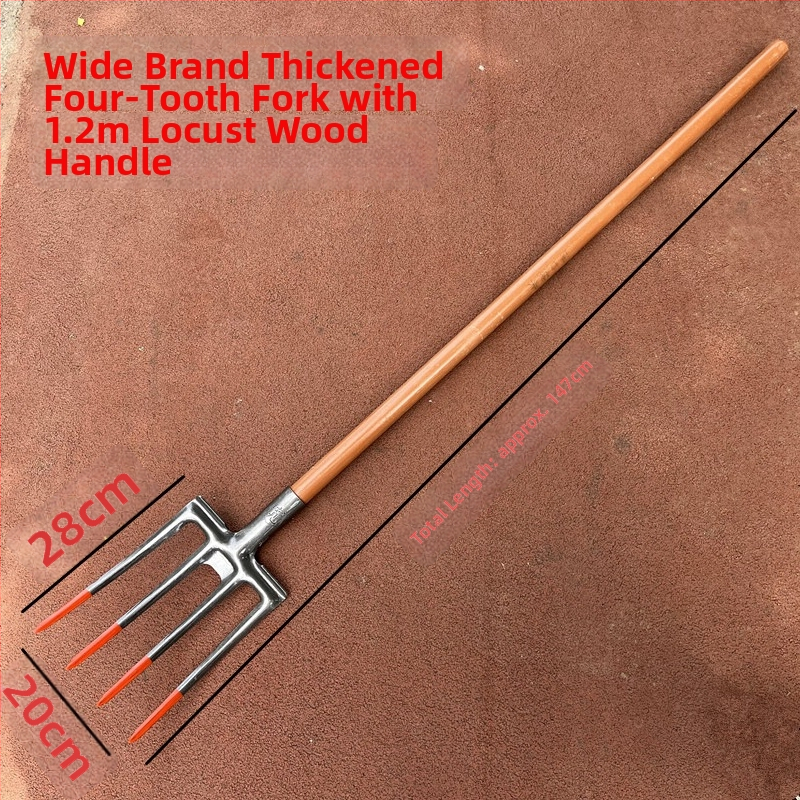 Manuaalne terasest kahvel-greider sügavaks mullaharimiseks, mangaanteras, põllumajandus