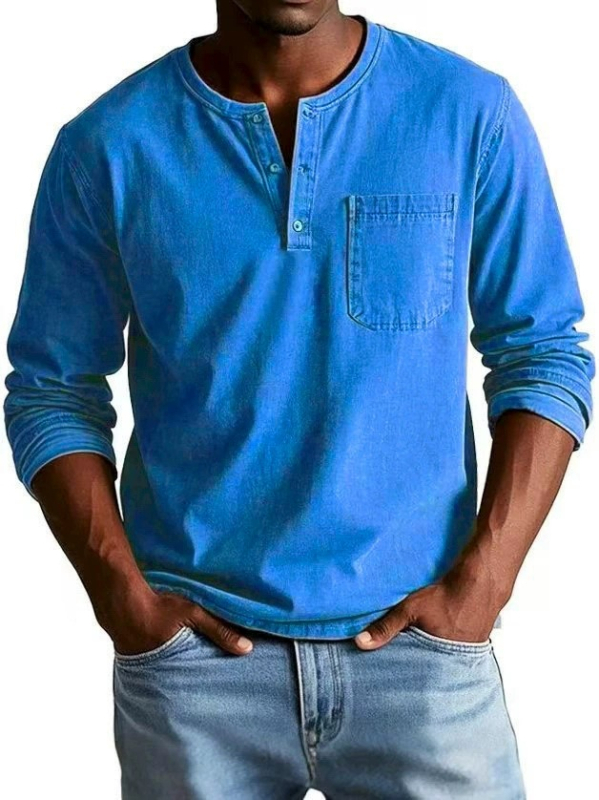 Domesh памучна поло риза, дълъг ръкав, прилепнала кройка, еднотонна материя, памук 96%+