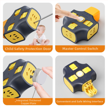 Maitinimo skirstytuvas su kištukais, 10-16 A, 220-250 V