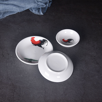 Keramička juha žlica s dugim držalom, Bone China, moderni minimalistički stil, cvjetni uzorak