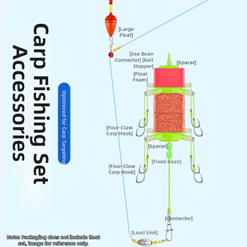Oļiem galvas āķa komplekts – neslīdējošā dibena sistēma, jūras makšķere, plūdlis, flip āķis, kvadrātiska uzpeldes plāksne