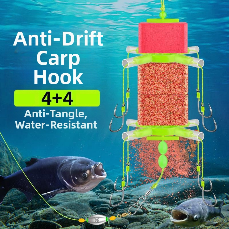 Oļiem galvas āķa komplekts – neslīdējošā dibena sistēma, jūras makšķere, plūdlis, flip āķis, kvadrātiska uzpeldes plāksne