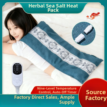 Elektrinis jūros druskos karšto kompreso maišelis namų naudojimui, 40–70°C, 100W, 220V, 2,2 kg, 1–12 režimų, juosmens/pečių/kelių apsauga