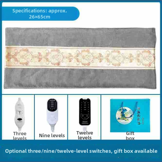 Elektrinis jūros druskos karšto kompreso maišelis namų naudojimui, 40–70°C, 100W, 220V, 2,2 kg, 1–12 režimų, juosmens/pečių/kelių apsauga