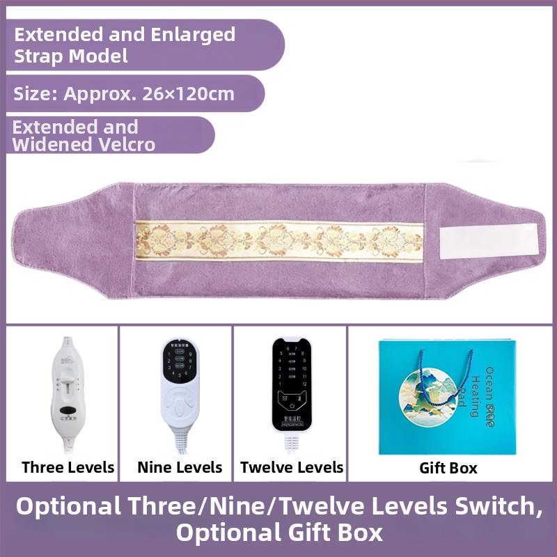 Elektrinis jūros druskos karšto kompreso maišelis namų naudojimui, 40–70°C, 100W, 220V, 2,2 kg, 1–12 režimų, juosmens/pečių/kelių apsauga