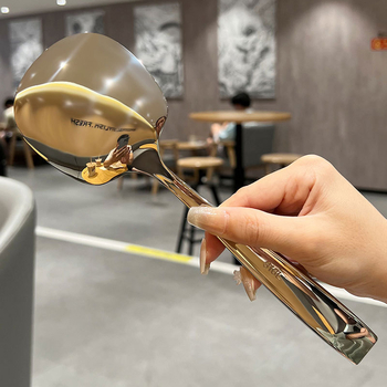 Servírovacia lyžica z 316L nerezovej ocele, zosilnený dizajn, pre domácu, hotelovú a reštauračnú potrebu, leštený zrkadlový povrch