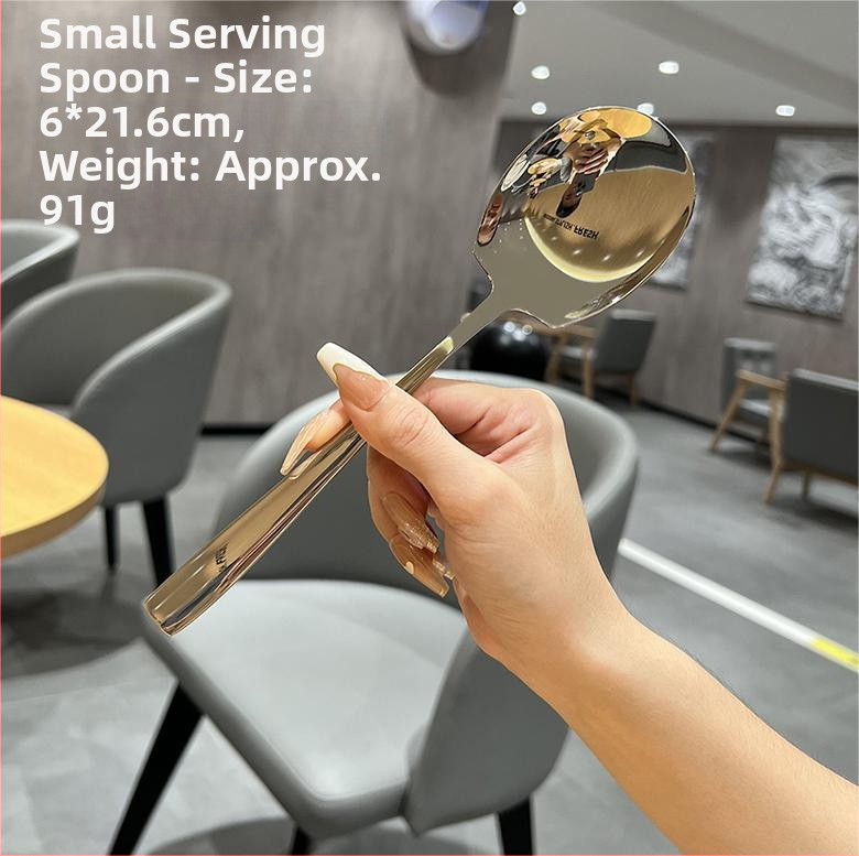 Servírovacia lyžica z 316L nerezovej ocele, zosilnený dizajn, pre domácu, hotelovú a reštauračnú potrebu, leštený zrkadlový povrch