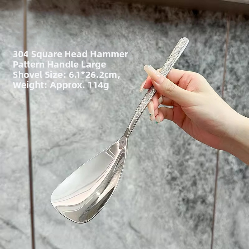 Servírovacia lyžica z 316L nerezovej ocele, zosilnený dizajn, pre domácu, hotelovú a reštauračnú potrebu, leštený zrkadlový povrch