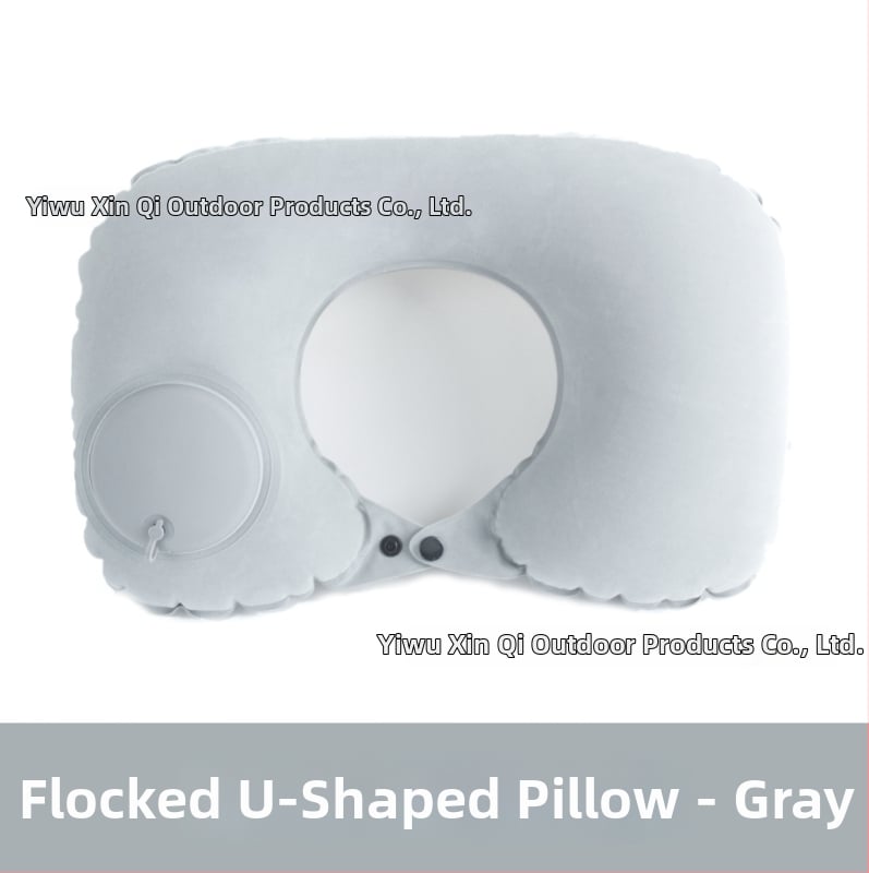 U-oblika putna jastučnica s punilom od polyester vlakana i navlakom od mliječne velur — Square Pillow, moderan minimalistički stil, za odrasle