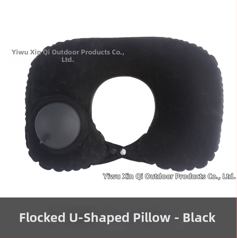 U-oblika putna jastučnica s punilom od polyester vlakana i navlakom od mliječne velur — Square Pillow, moderan minimalistički stil, za odrasle