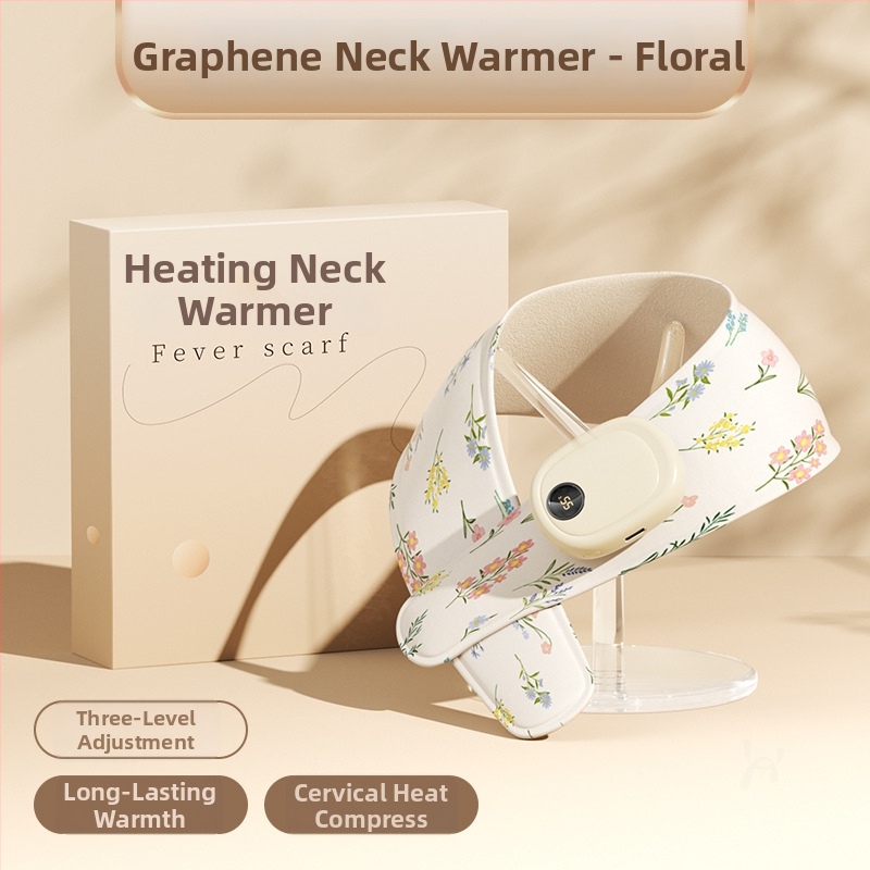 Grafeno šildomas kaklo skara su pečių apsauga, išmanus temperatūros reguliavimas, 5V, 35–55°C