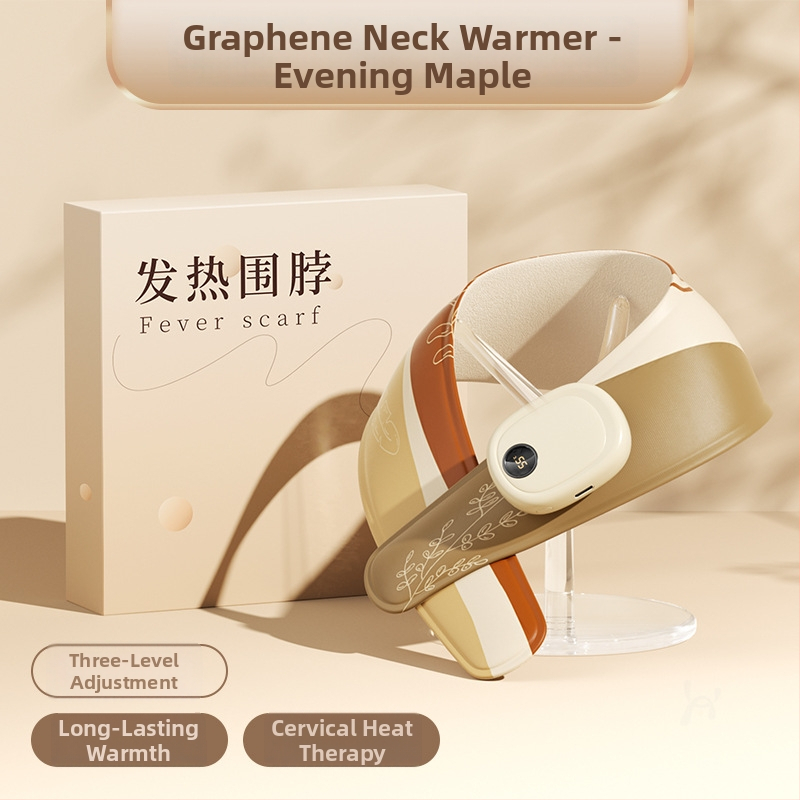 Grafeno šildomas kaklo skara su pečių apsauga, išmanus temperatūros reguliavimas, 5V, 35–55°C