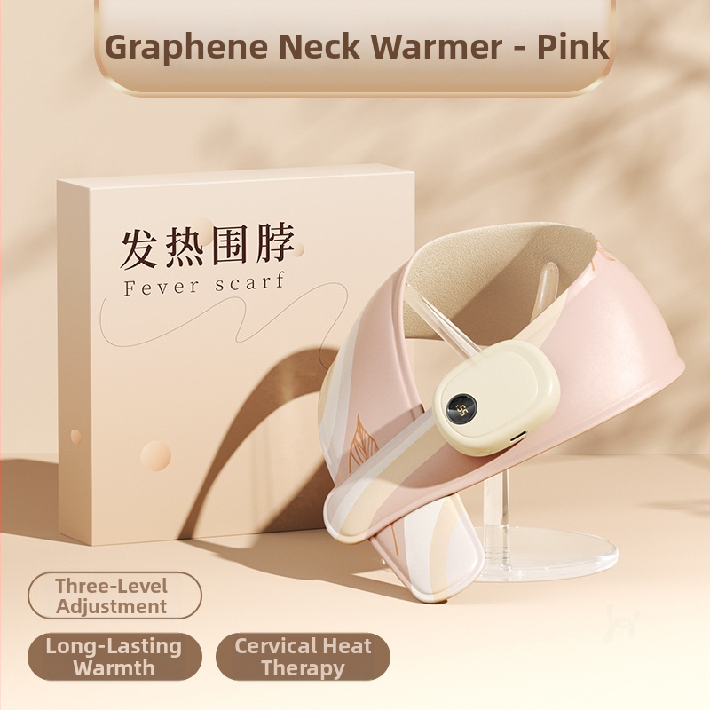 Grafeno šildomas kaklo skara su pečių apsauga, išmanus temperatūros reguliavimas, 5V, 35–55°C