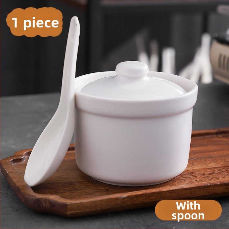 Yehua vas de abur din porțelan cu capac, rotund, model desen animat, compatibil cu microunde, stil modern minimalist