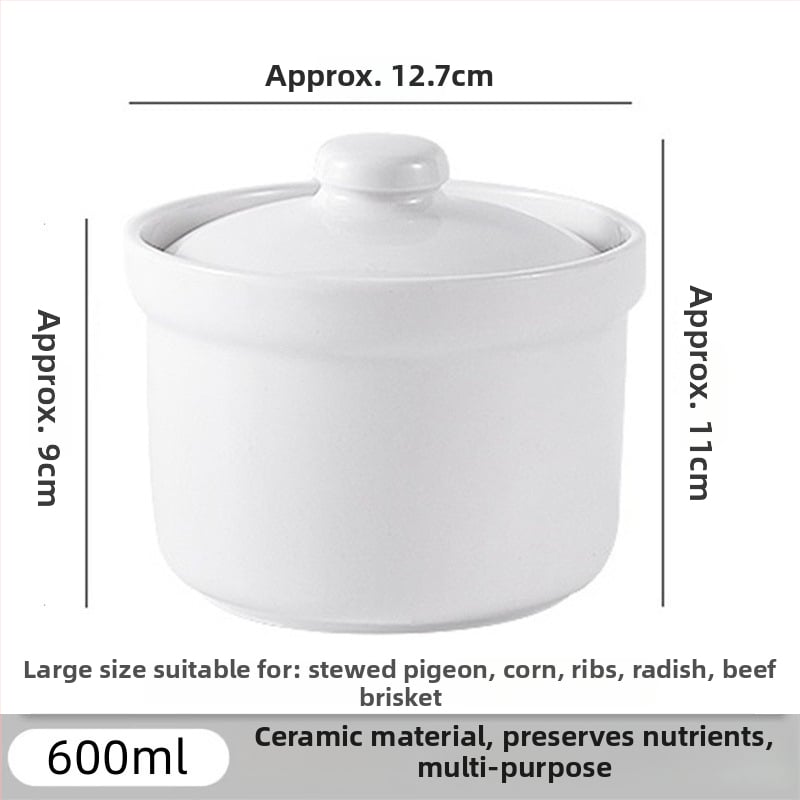 Yehua vas de abur din porțelan cu capac, rotund, model desen animat, compatibil cu microunde, stil modern minimalist