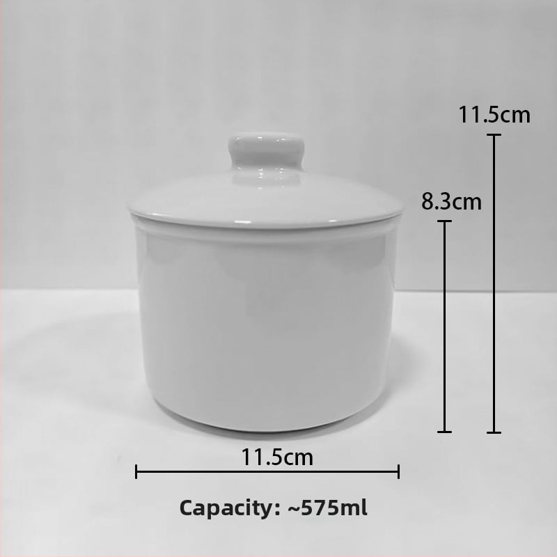 Yehua vas de abur din porțelan cu capac, rotund, model desen animat, compatibil cu microunde, stil modern minimalist