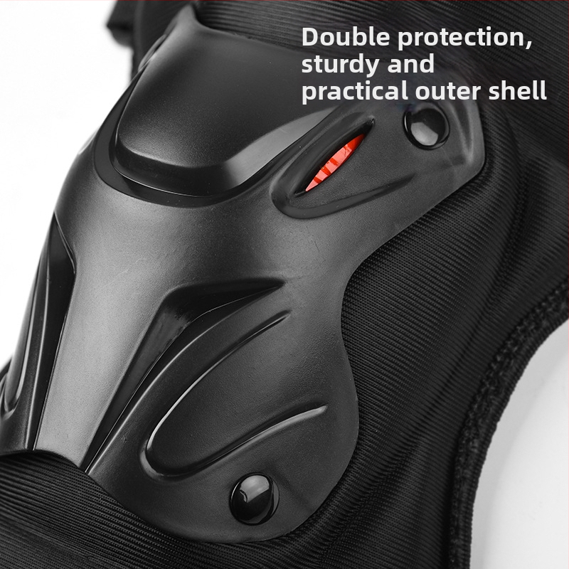 Cyklistické ochranné kolenné a lakťové chrániče, tvrdý plášť, fleecová výstelka, vetruodolné, zimná ochrana