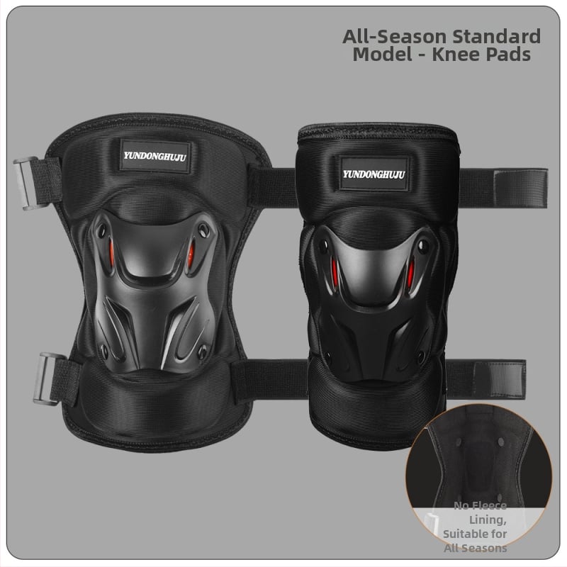 Velosipēdu ceļgalu un elkoņu aizsargi, ciets korpuss, flīsa odere, pretvēja, ziemas aizsardzība