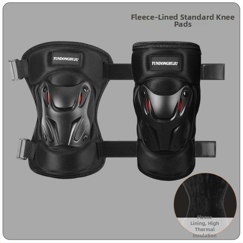 Velosipēdu ceļgalu un elkoņu aizsargi, ciets korpuss, flīsa odere, pretvēja, ziemas aizsardzība