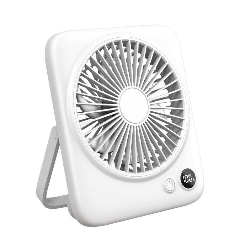 Настолен USB спрей охлаждащ вентилатор с вградена батерия 4000mAh, безчетков мотор, 3 скорости и осцилация нагоре-надолу