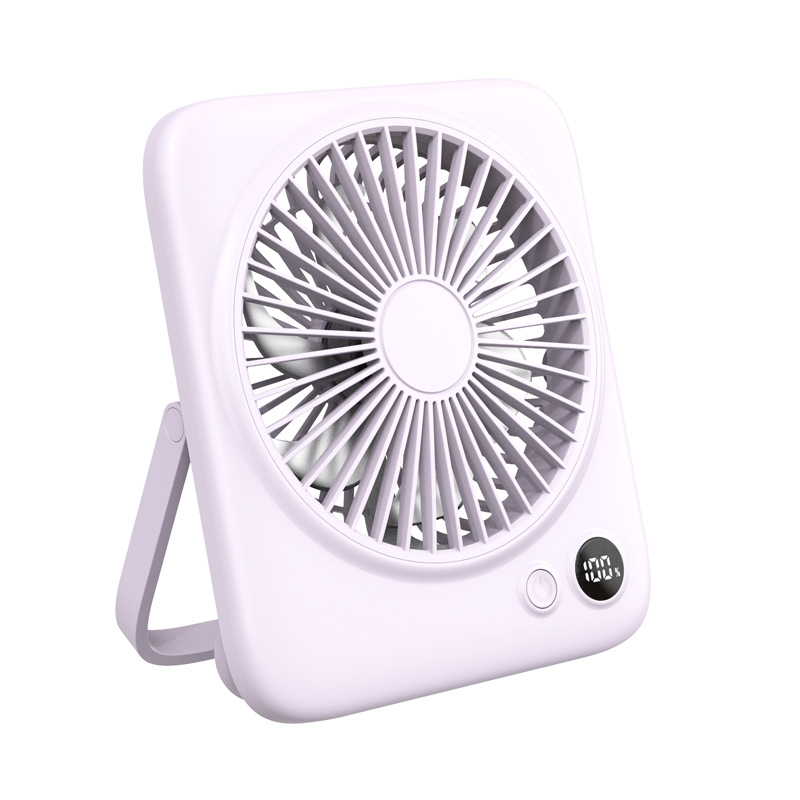 Настолен USB спрей охлаждащ вентилатор с вградена батерия 4000mAh, безчетков мотор, 3 скорости и осцилация нагоре-надолу