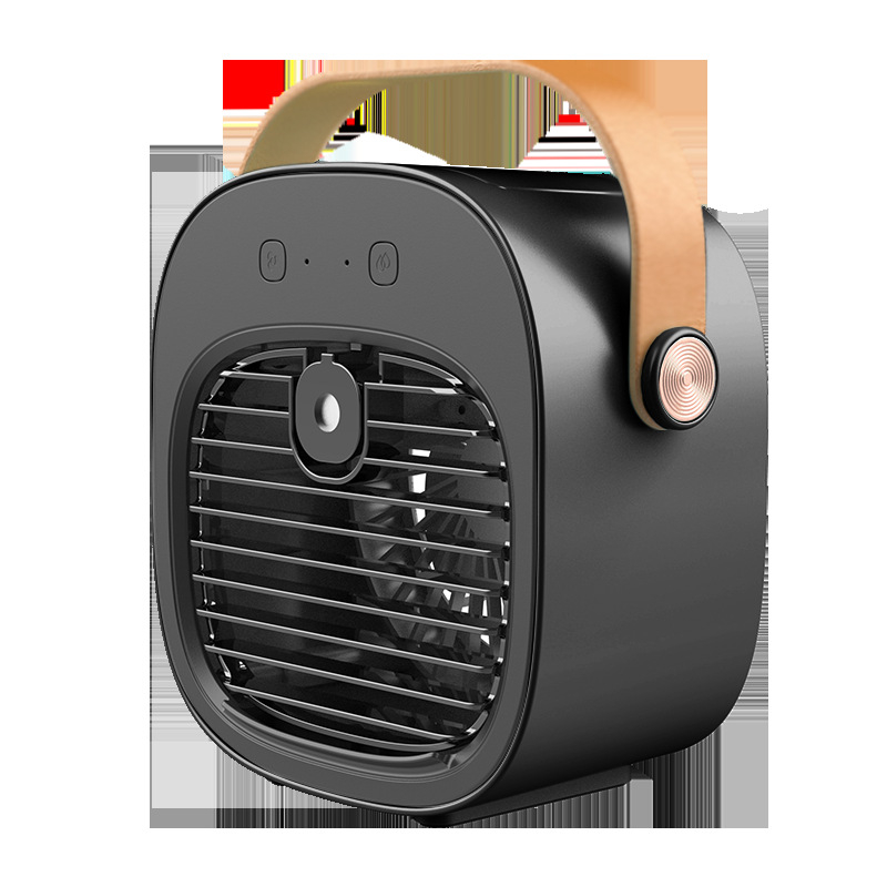 Настолен USB спрей охлаждащ вентилатор с вградена батерия 4000mAh, безчетков мотор, 3 скорости и осцилация нагоре-надолу