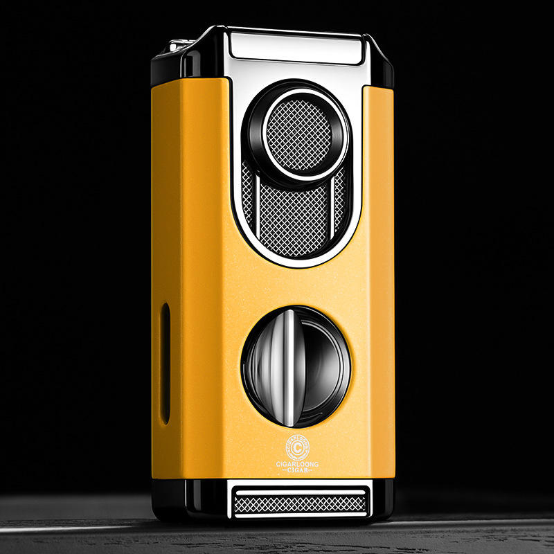 Cigarešu aizdedzinātājs, pretvējš, trīs vienā ar V griezumu, cinka sakausējums, butāns CB-24FT2